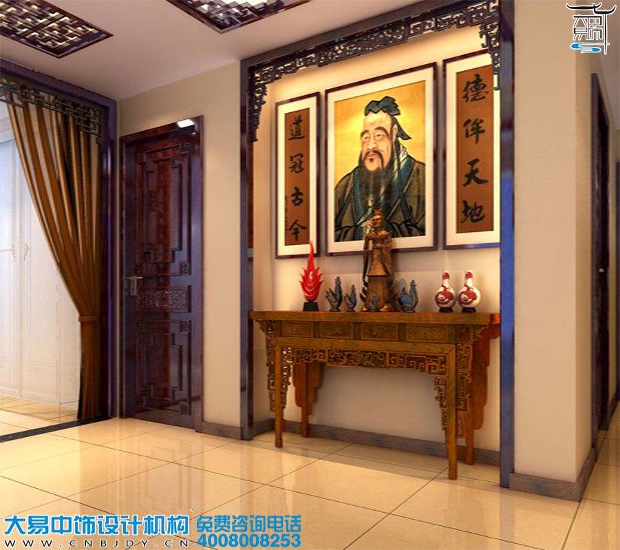 駐馬店新中式風(fēng)格家裝效果圖紅色典雅中式設(shè)計