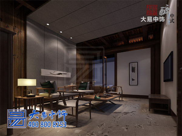 套房客廳民宿中式設(shè)計