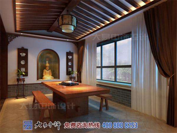 茶會(huì)所中式設(shè)計(jì)裝修 休閑去處將繁華遺忘