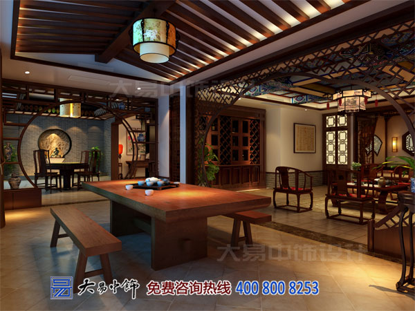 茶會(huì)所中式設(shè)計(jì)裝修 休閑去處將繁華遺忘