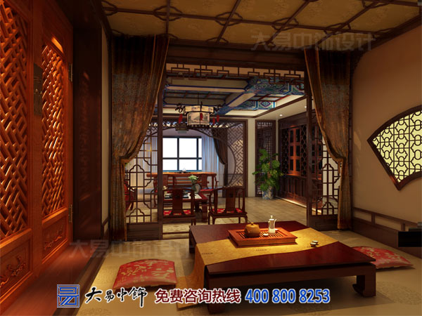 茶會(huì)所中式設(shè)計(jì)裝修 休閑去處將繁華遺忘