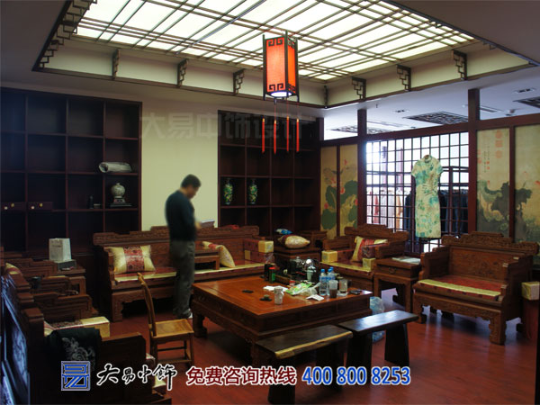 高端中式裝修竣工現(xiàn)場 VIP服裝店中式設(shè)計案例