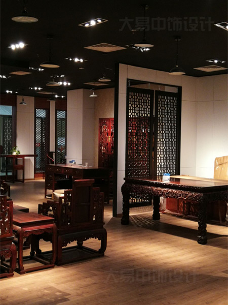 北京中式風格紅木中式家具展廳中式裝修設(shè)計高貴大氣