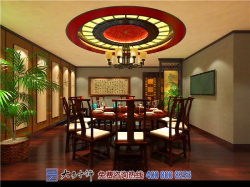 低調(diào)華麗,餐廳大包房中式設(shè)計(jì)效果圖