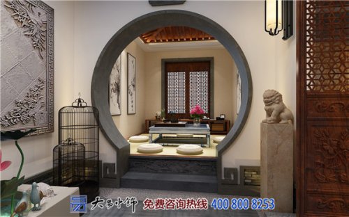 中式禪室效果圖，靜心聽風(fēng)雨